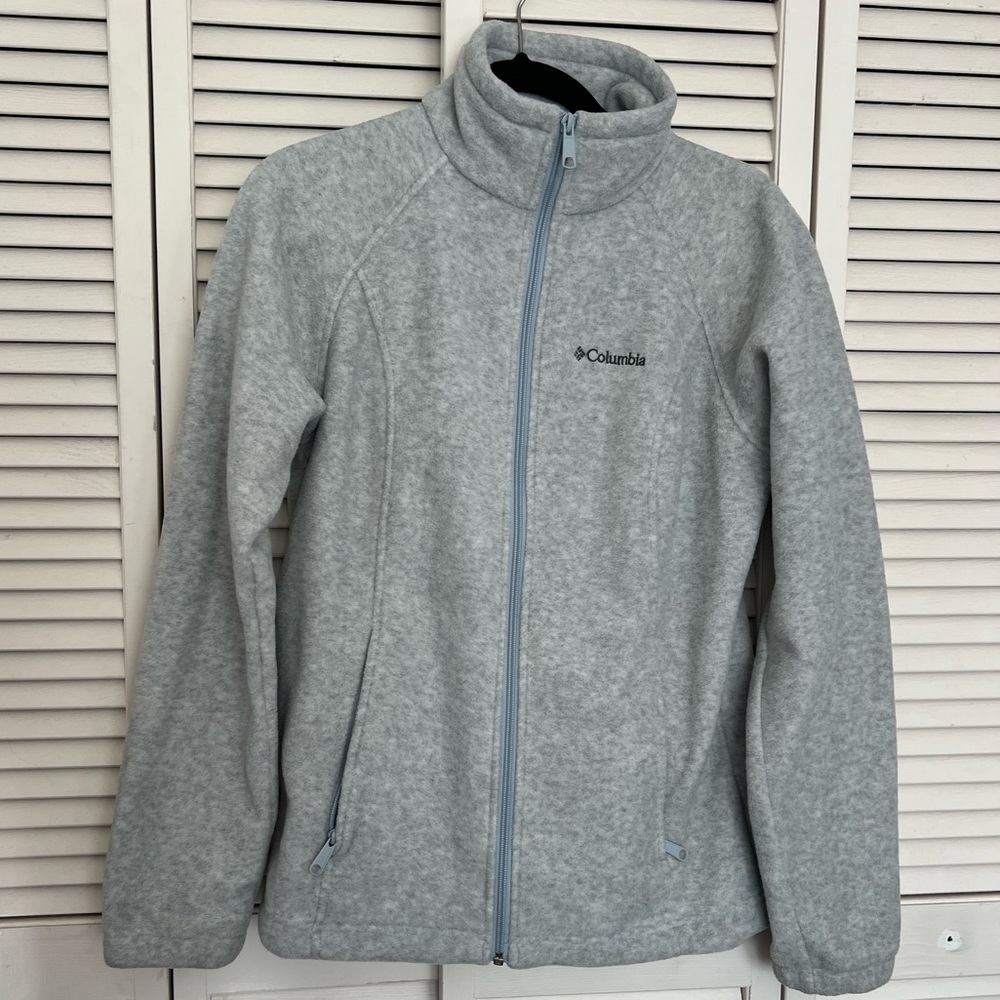 Columbia Grey Fleece Full Zip Jacket